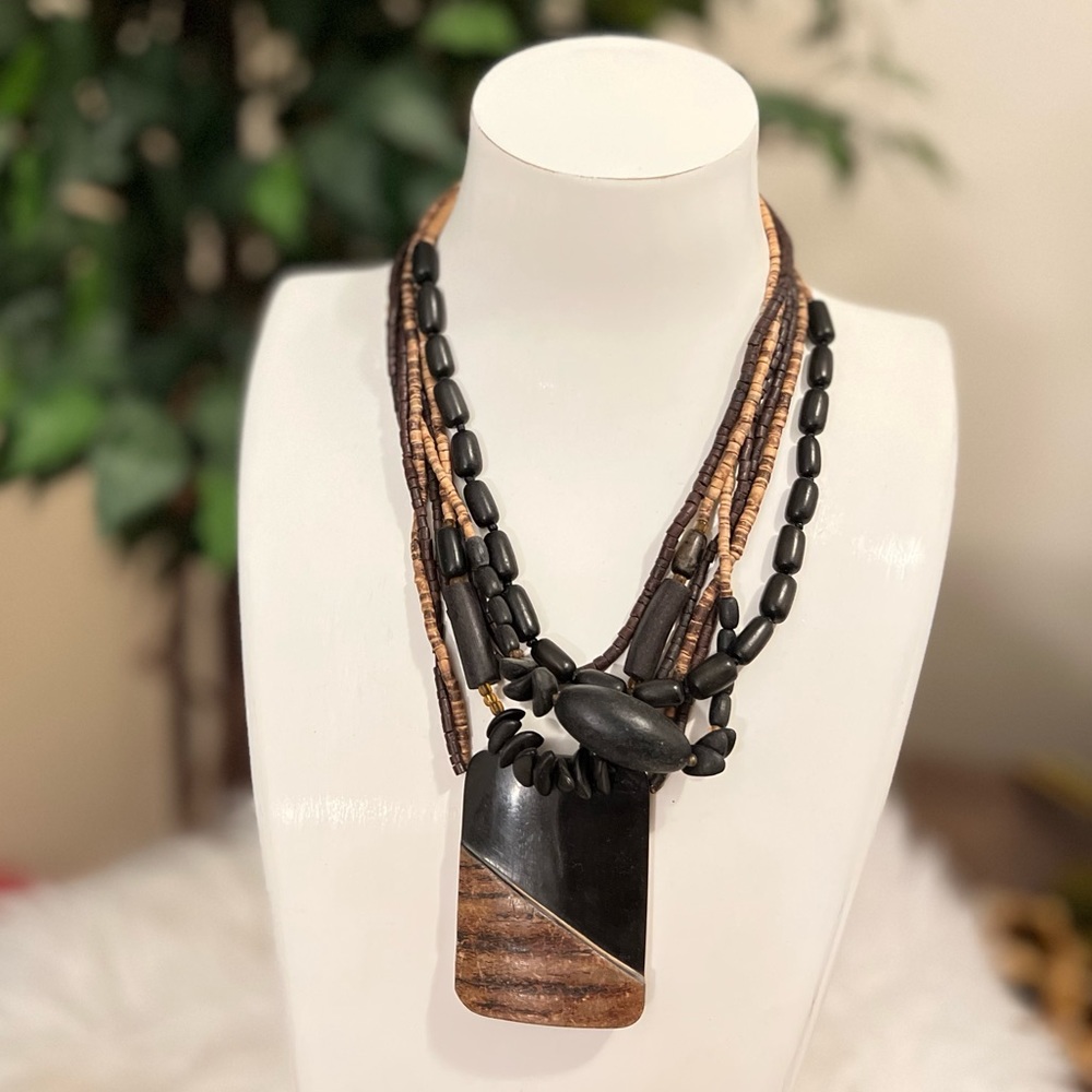 ✔Boho Wood Beads Necklace - Picture 5 of 5